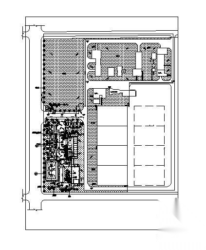 某污水厂绿化设计图纸 工业园区景观