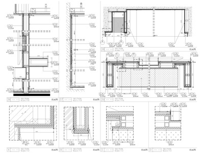 [深圳]219㎡现代三居家装样板间装修施工图 平层