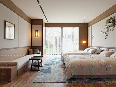 新中式套房卧室