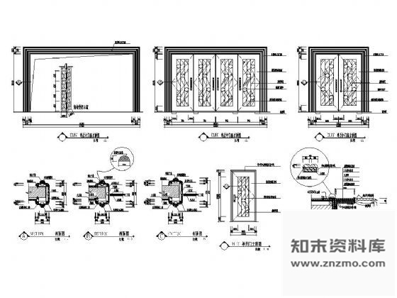 图块/节点豪华舞厅入口门套详图 通用节点