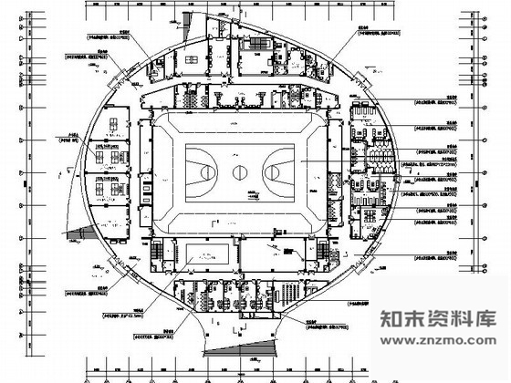 施工图重庆某圆型体育馆室内装修图含效果