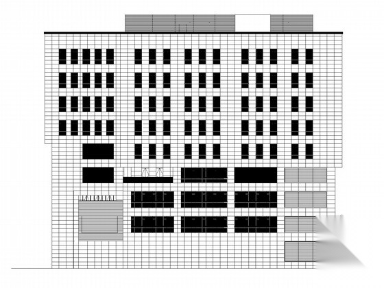 [上海]九层现代风格大型产业园建筑施工图（知名设计）