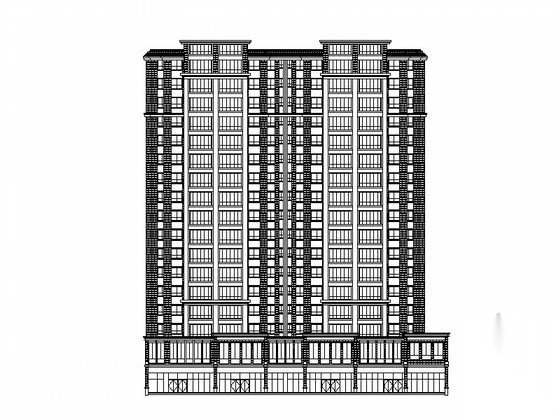 [云南]17层现代风格剪力墙商住楼建筑施工图