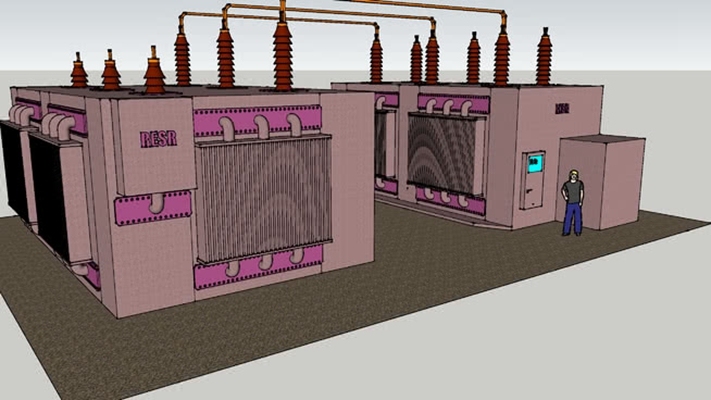 发电厂 草图大师模型