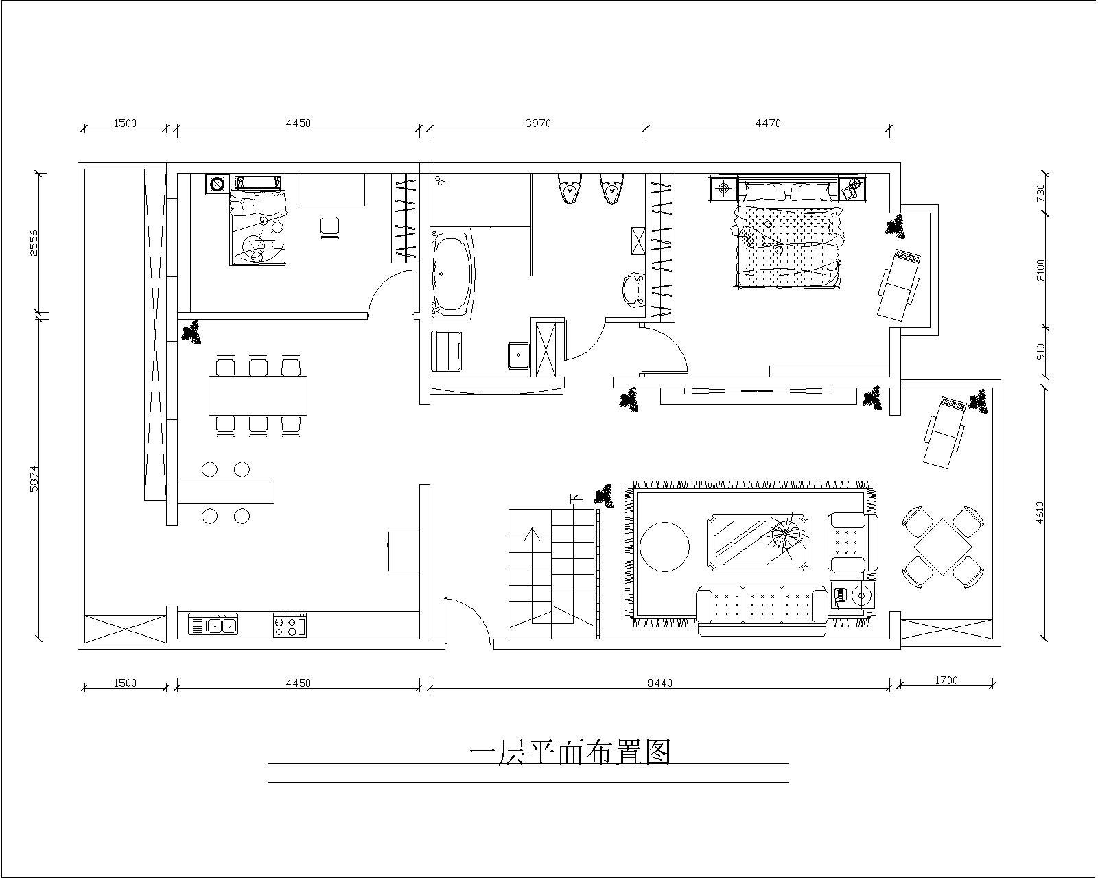 [北京]现代风格三居室复式房装修图（含实景图） 平层