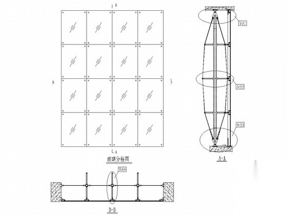 玻璃幕墙自平衡支撑结构图