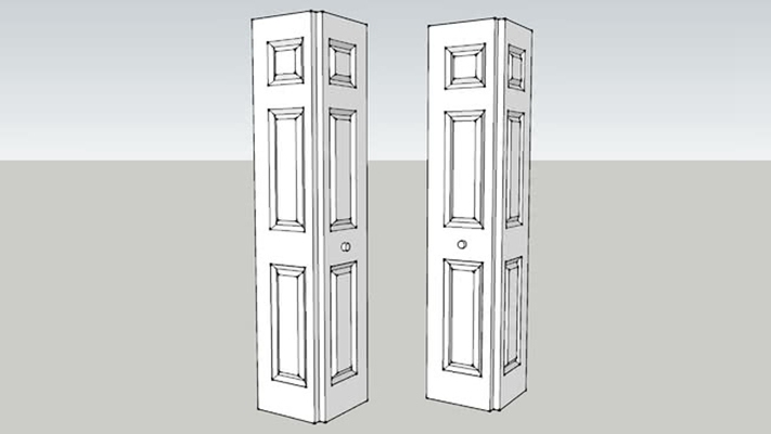 折叠门 草图大师模型