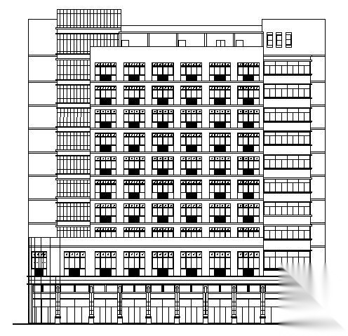 某十一层办公小高层建筑方案图