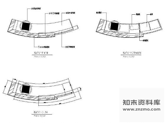 图块/节点接待台详图 前台 家具节点详图