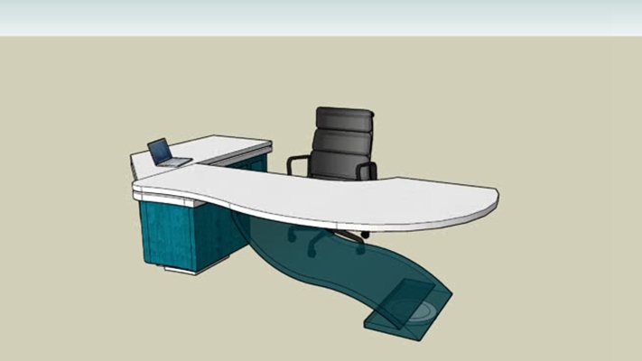 办公桌 草图大师模型