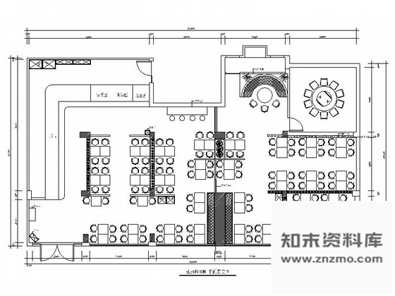 施工图江西特色新中式风格快餐店装修施工图