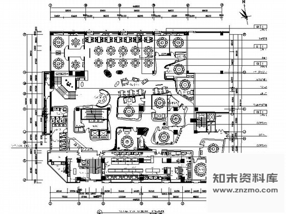 施工图湖南现代风格餐厅公共空间装修施工图含实景