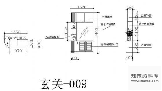 图块/节点玄关立面图