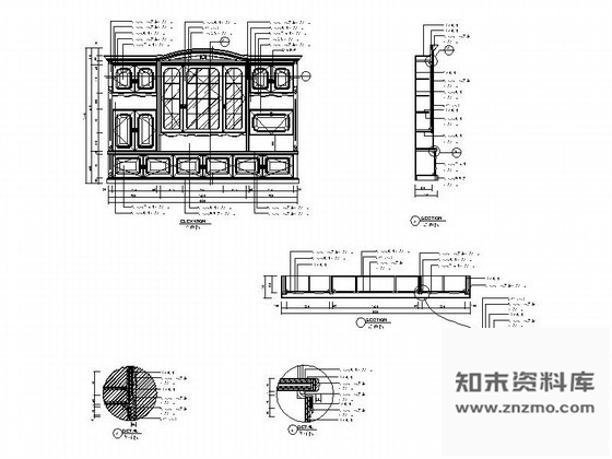 图块/节点奢华豪宅橱柜立面详图 柜类