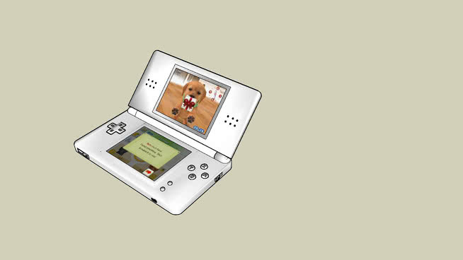 极地白任天堂DS Lite 显示器 数字时钟 磁带 手机 钱