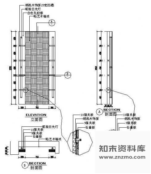 图块/节点比较不错的墙面装饰造型 墙面通用节点