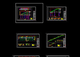 天桥楼梯建筑结构施工cad含钢筋 通用