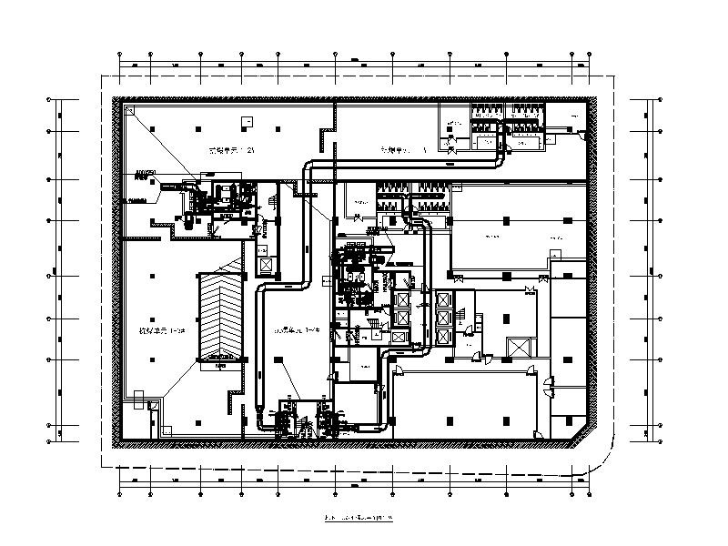 [广州]公寓酒店三层地下室人防暖通施工图 建筑暖通