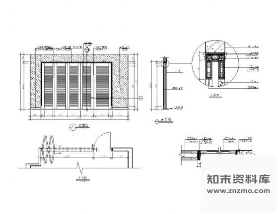 图块/节点百叶门详图 通用节点