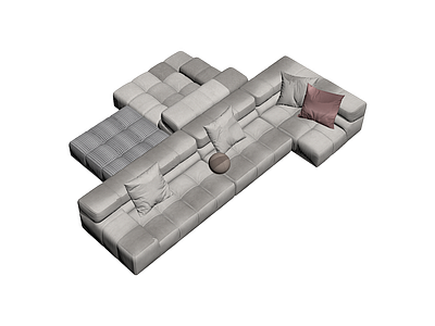 现代L型沙发组合