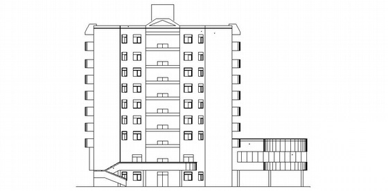 金湖某九层综合楼建筑方案图