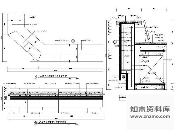 图块/节点护士站接待台详图 前台 家具节点详图