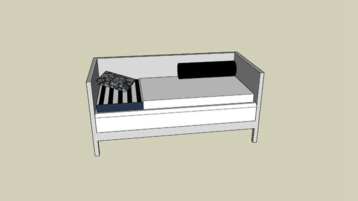 儿童床 草图大师模型