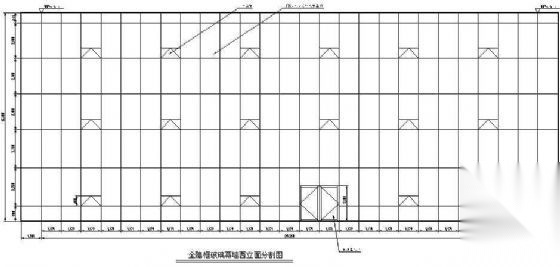 全隐框玻璃幕墙立面分割图 墙面通用节点