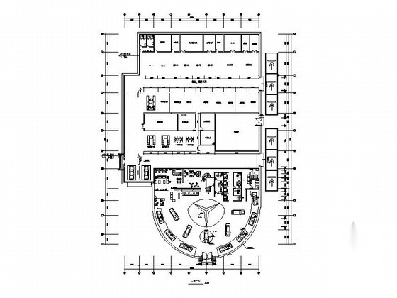 [学生作品]奔驰宝马汽车展厅装修施工图（含效果模型）