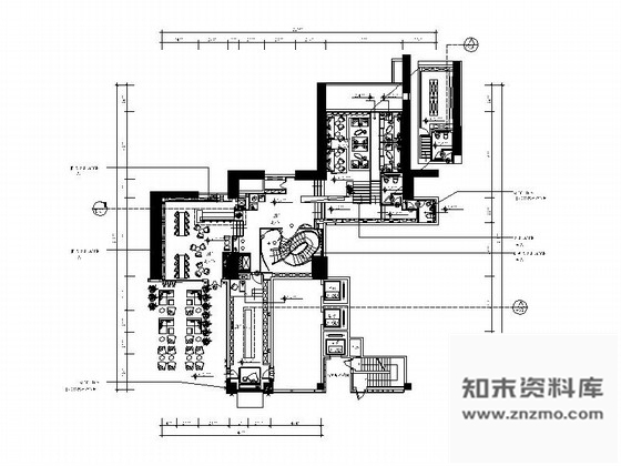 施工图上海新中式混搭风红酒会所室内施工图含效果图