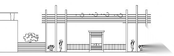 XX花园住宅小区大门和岗亭图纸