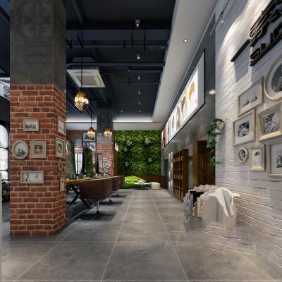 工业风美容美发沙龙理发店