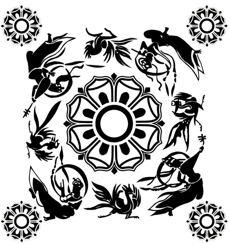 凹凸黑白-黑白古典 1287