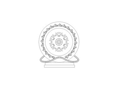 摆件 整木梳妆台装饰镜图块