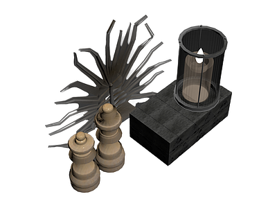 装饰烛台与雕塑组合