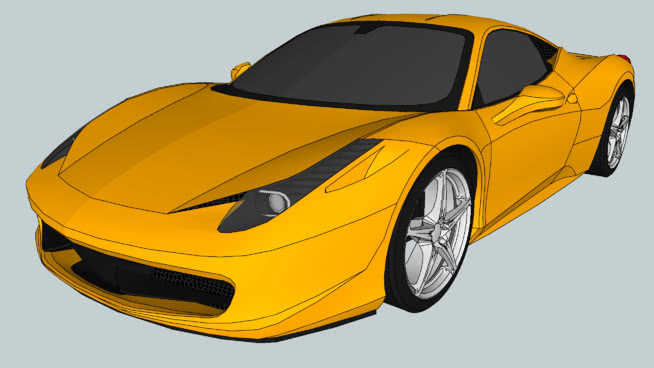 2010法拉利458 Italia（Low Poly） 跑车 汽车 出租车（美式） 演出 汽车轮