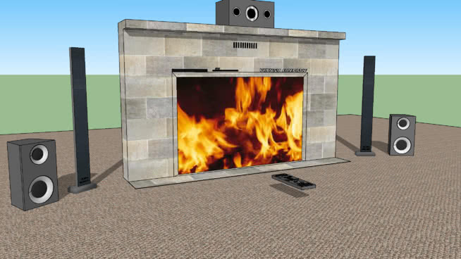 Virtual Fireplace 火炉 壁炉 火炉栏 取暖器 扬声器