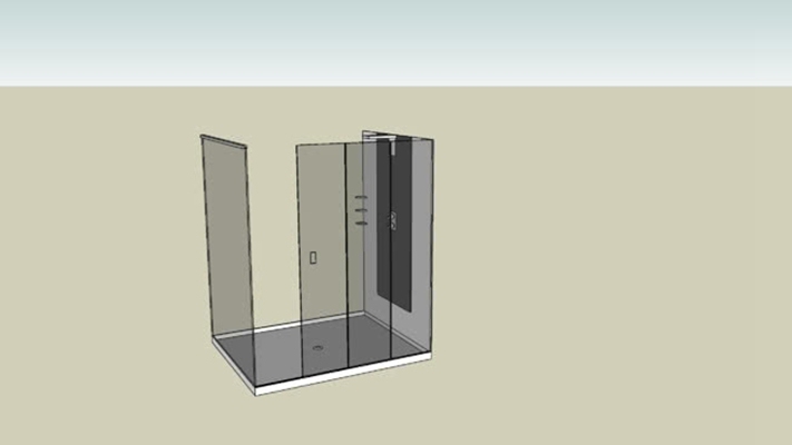 淋浴间 草图大师模型