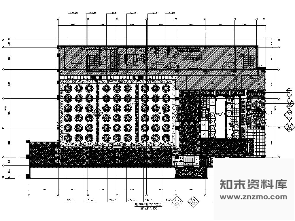 施工图酒店豪华宴会厅装修图含实景