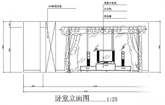 卧室立面图3