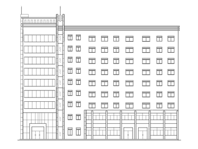 L型多层底商住宅楼建筑施工图