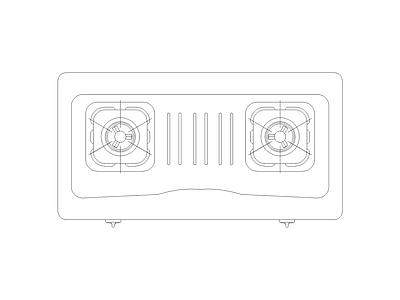 厨房设施 现代家具图块别墅家具图块施工图