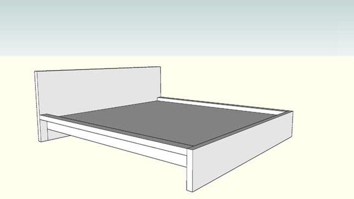 双人床 草图大师模型