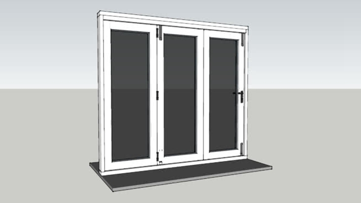 推拉门 草图大师模型