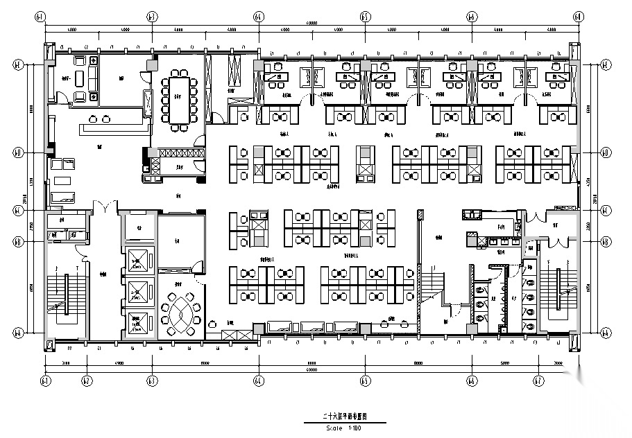 现代风格民发集团办公空间设计施工图（附效果图）