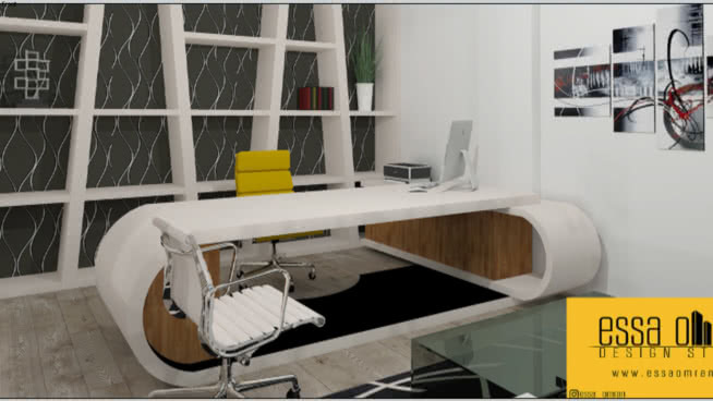 Modern office desk (large) 搁层 写字台 床