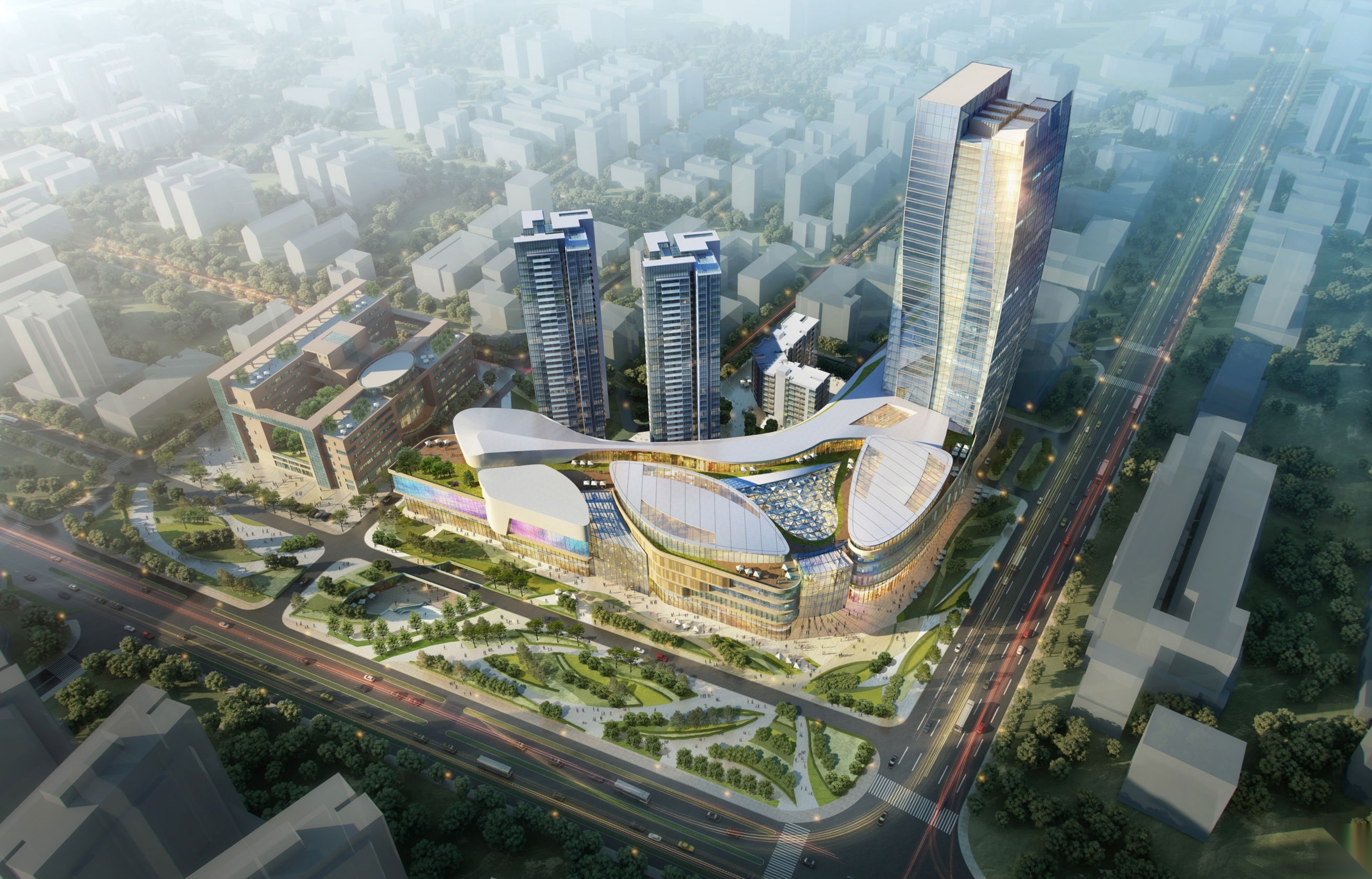 [广东]珠海大型商业购物中心建筑设计方案文本