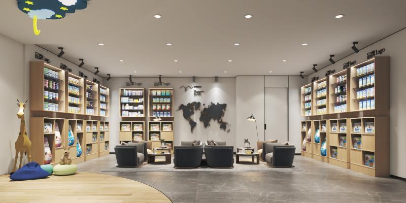 现代儿童用品展示母婴店