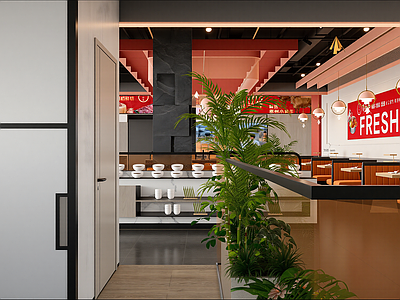 现代快餐店