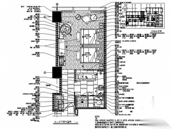 [浙江]五星级商务酒店双人房装修施工图（含效果）
